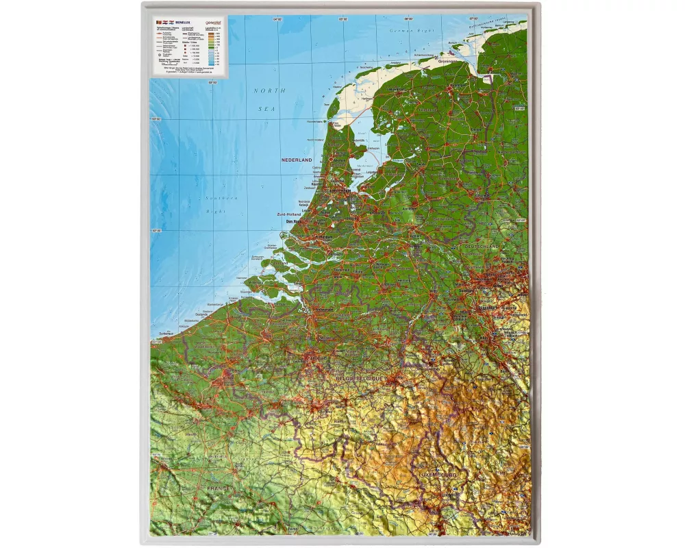 Relief Belelux klein 1:400.000