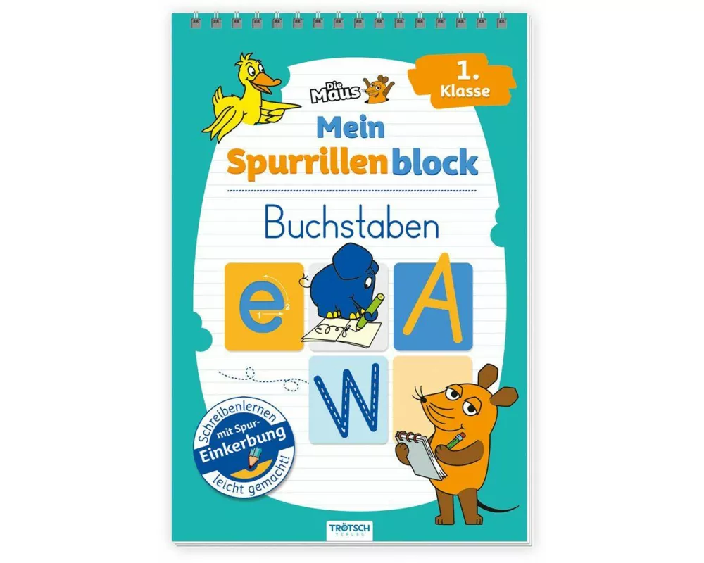 TRÖTSCH - Die Maus Mein Spurrillenblock Buchstaben Übungsbuch