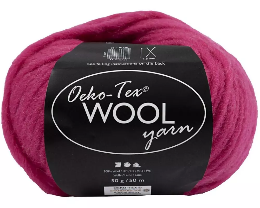 Creativ Company Wolle Oeko-Tex 50 g, Pink