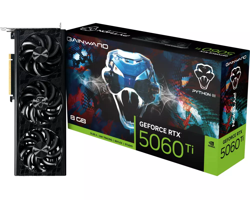 Gainward Grafikkarte GeForce RTX 5060 Ti Python III 8 GB
