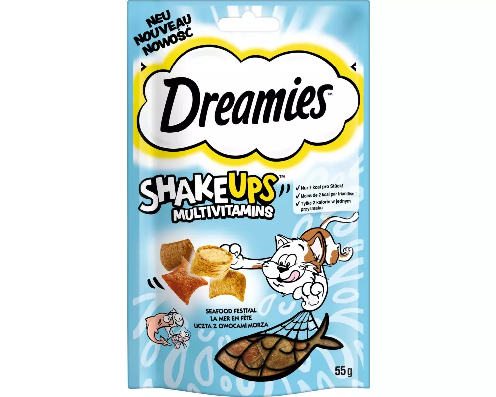 Dreamies Katzen-Snack Shake ups Multivitamins Seafood 6 x 55 g