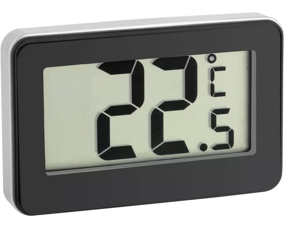 TFA Dostmann Thermometer Digital, Schwarz