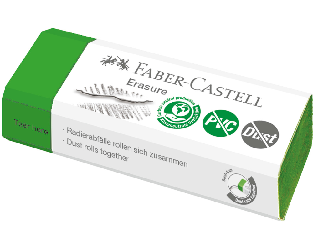 FABER-CASTELL Radierer Dust-free 187250 grün
