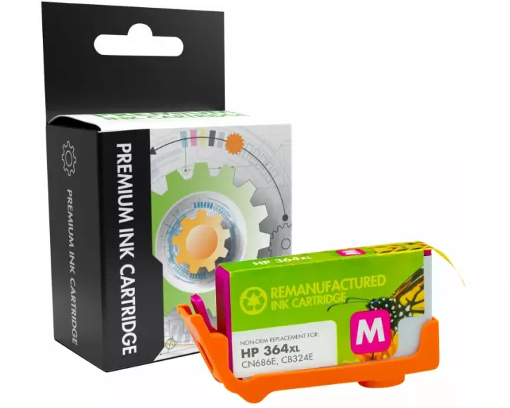 STATIC Ink cartridge compatible with HP CB324EE 364XL magenta remanufactured 750 pages