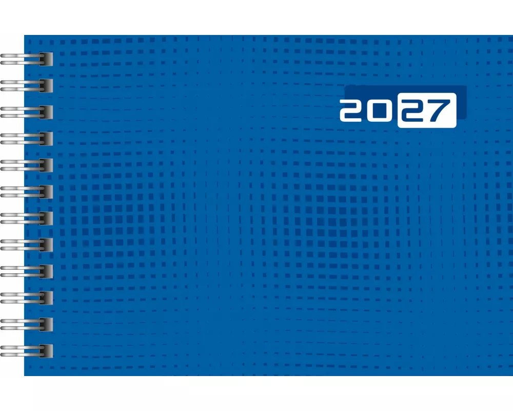 rido/idé 7017107027 Taschenkalender Mod. Septimus 2027 A6 quer, Papier, blau