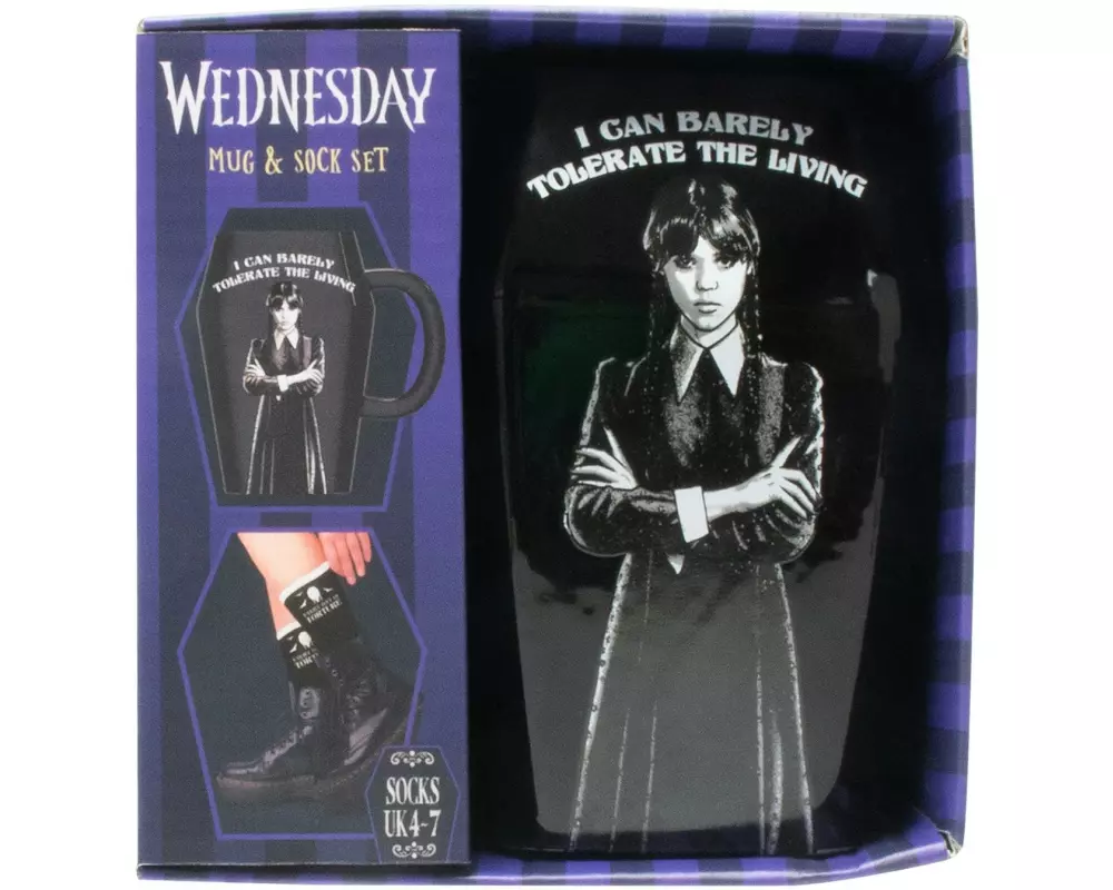 Thumbs Up! Wednesday Tasse & Socken Set Sarg