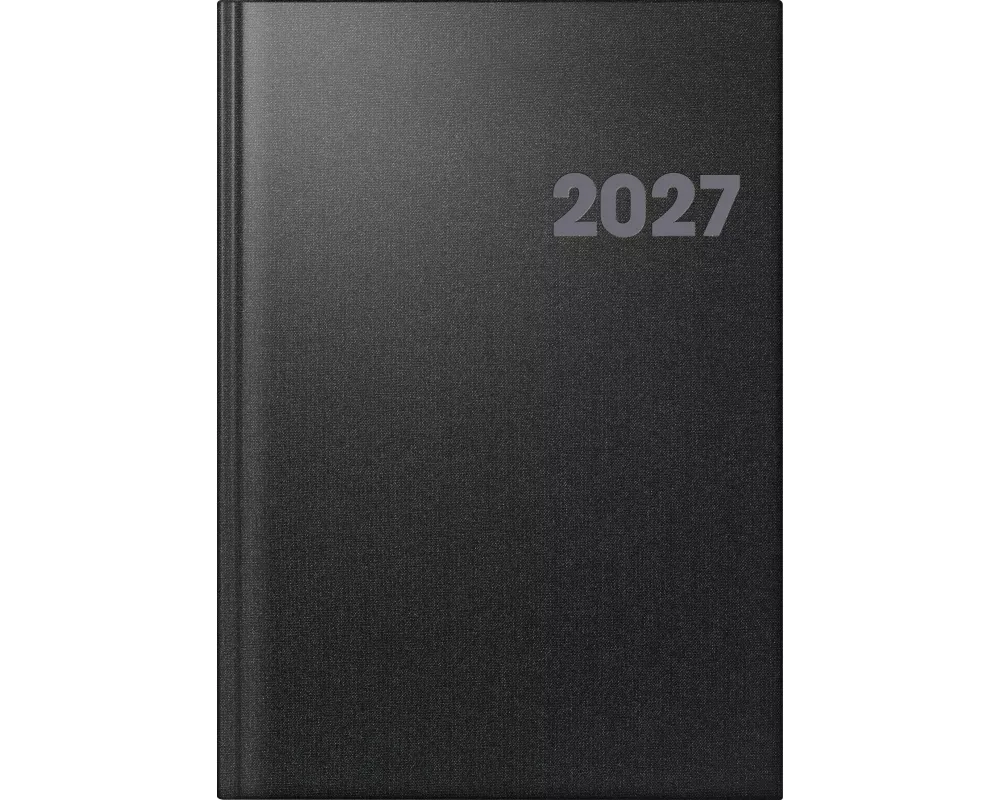 BRUNNEN 1076361907 Buchkalender Mod. 763 2027 A4, Kunststoff, vulkanschwarz