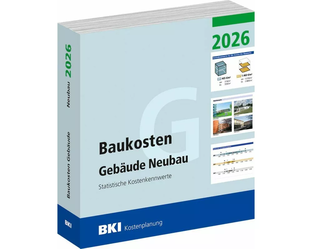 BKI Baukosten Gebäude Neubau 2026 - Teil 1 Gebäude