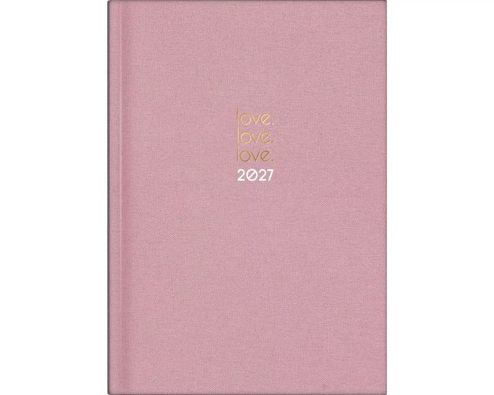 rido/idé 7021503907 Buchkalender Premium Young Line 2027 "Love" A5, Textil
