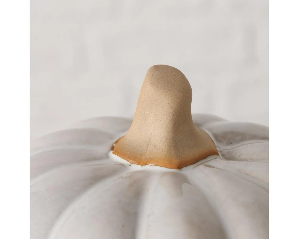 Boltze Aufsteller Kürbis Monty 10.7 x 8.5 cm, Creme