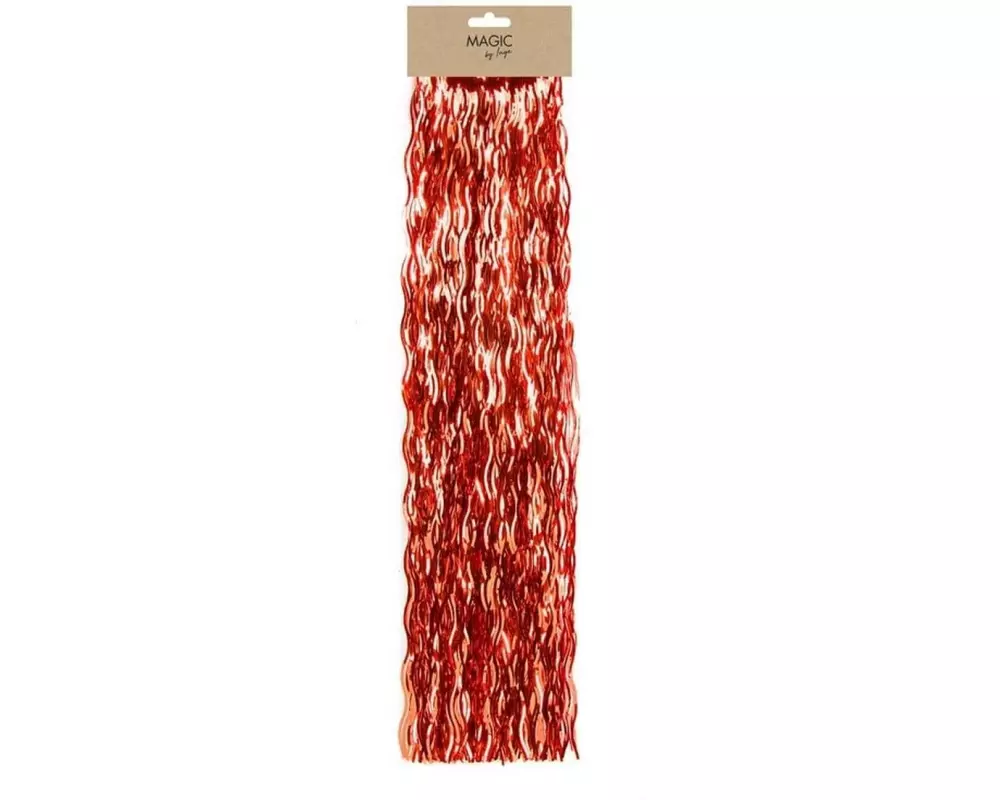 INGES CHRISTMAS DECOR Lametta gewellt 50 cm, Rot