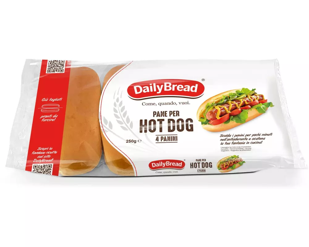 jaus Daily Bread Hot Dog Buns geschnitten 4 Stück