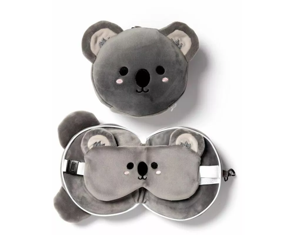 Relaxeazzz Plüsch Koalabär Reisekissen & Schlafmaske