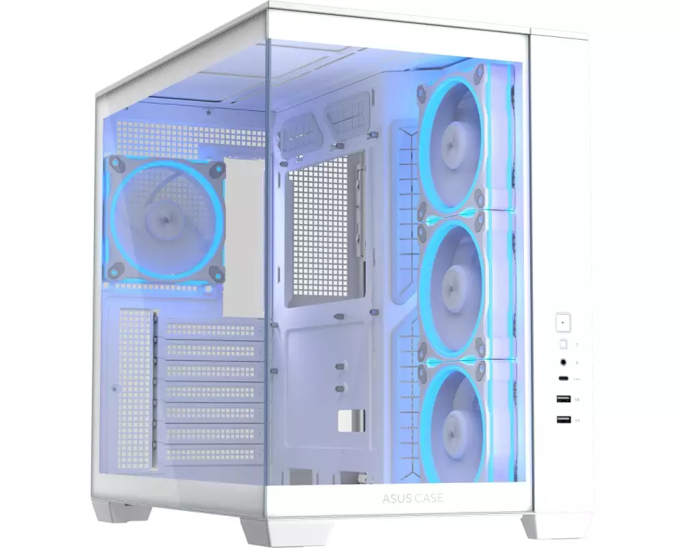 ASUS PC-Gehäuse A32 Plus TG ARGB Weiss