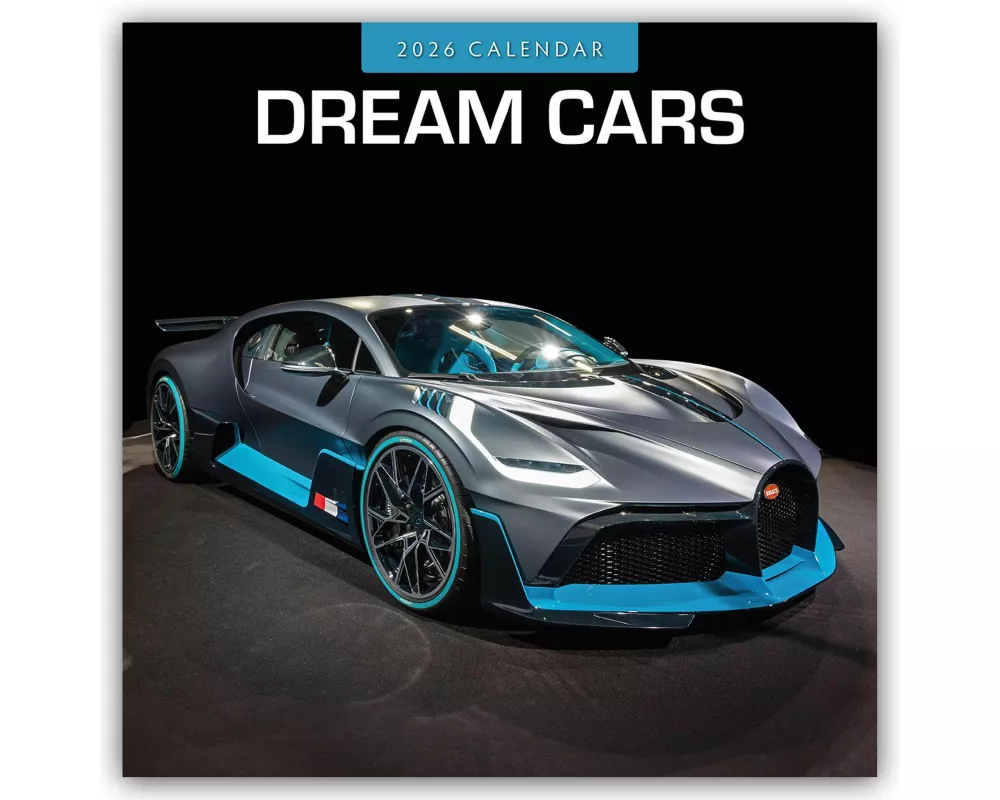 Dream Cars 2026 Square Wall Calendar