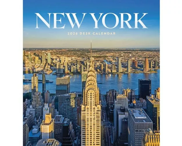 New York Easel Desk Calendar 2026
