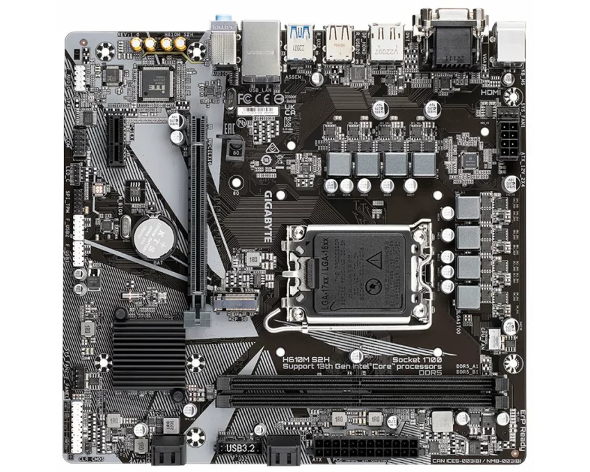 Gigabyte H610M S2H LGA1700 mATX MB 2xDDR5 4xSATA 1xM.2