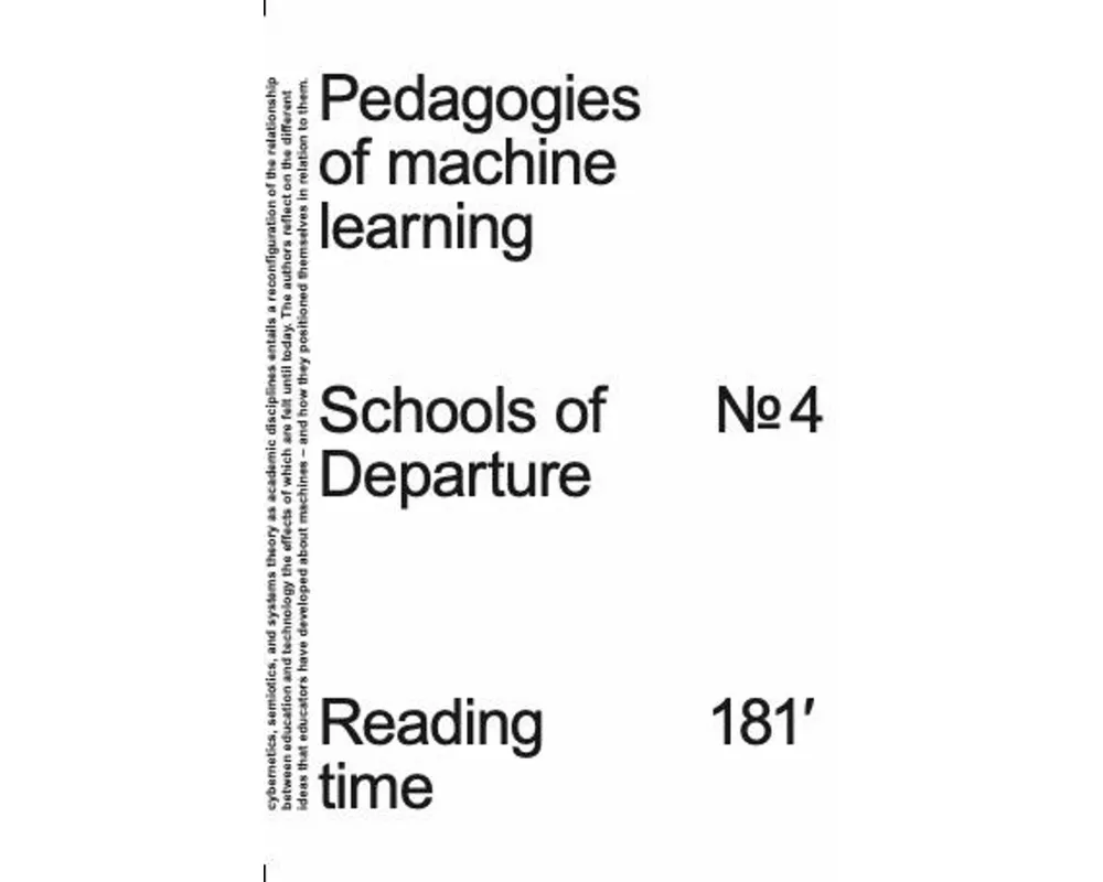 Pedagogies of Machine Learning