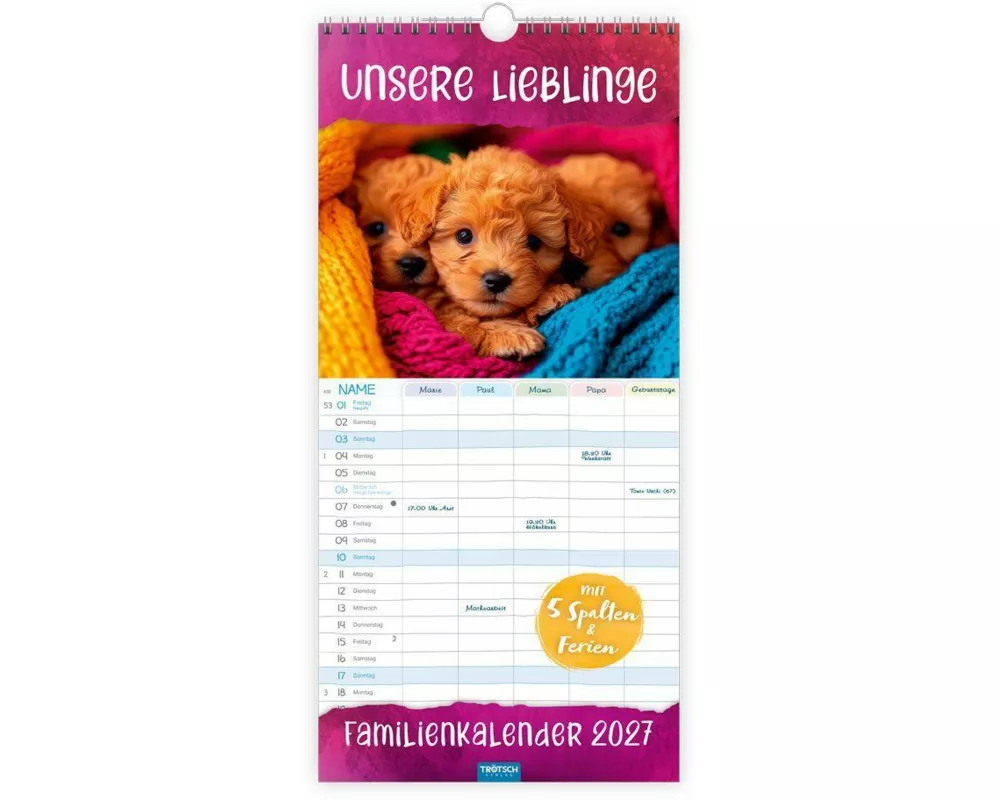 TRÖTSCH - Familienkalender Unsere Lieblinge 2027