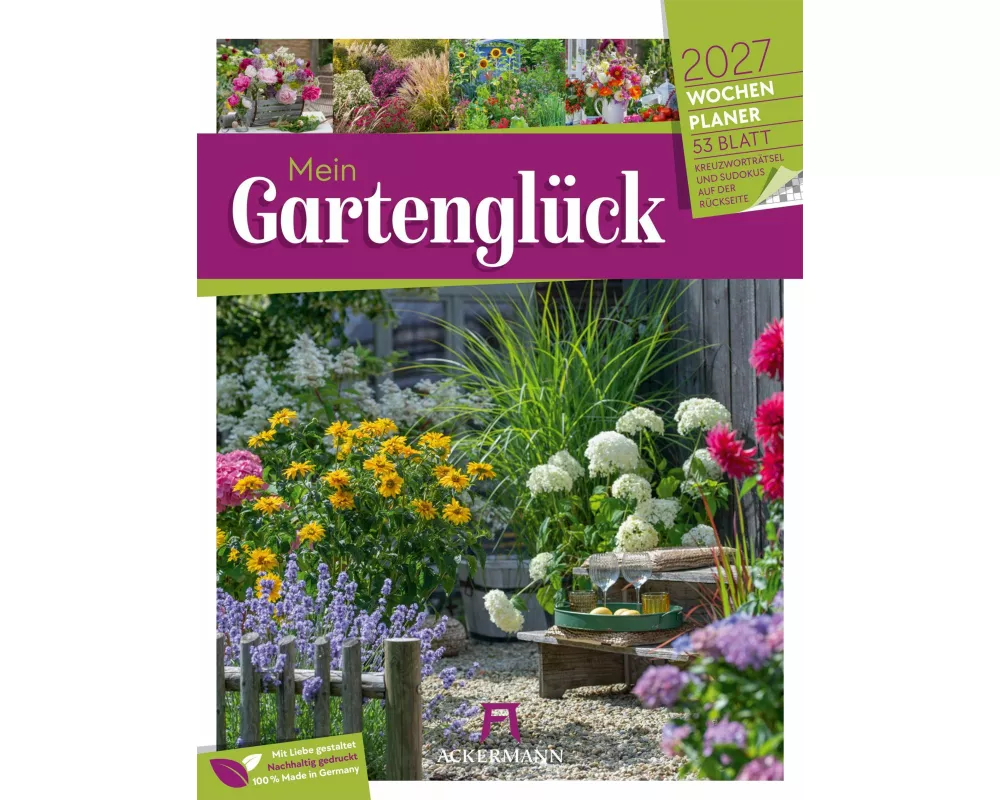 Gartenglück Wochenplaner Kalender 2027