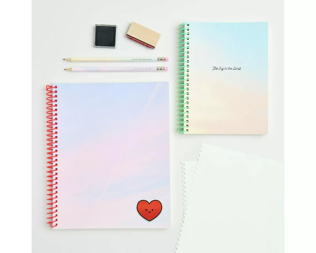 Notizbuch S, Spiralbindung, Himmel, 80 Seiten, 100 g/m² Bambuspapier