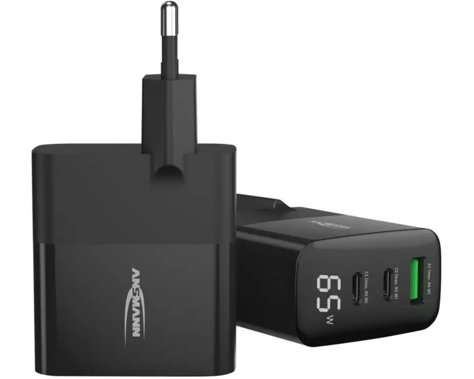 Ansmann USB-Wandladegerät Home Charger HC365PD 3A, 65W, 3x USB