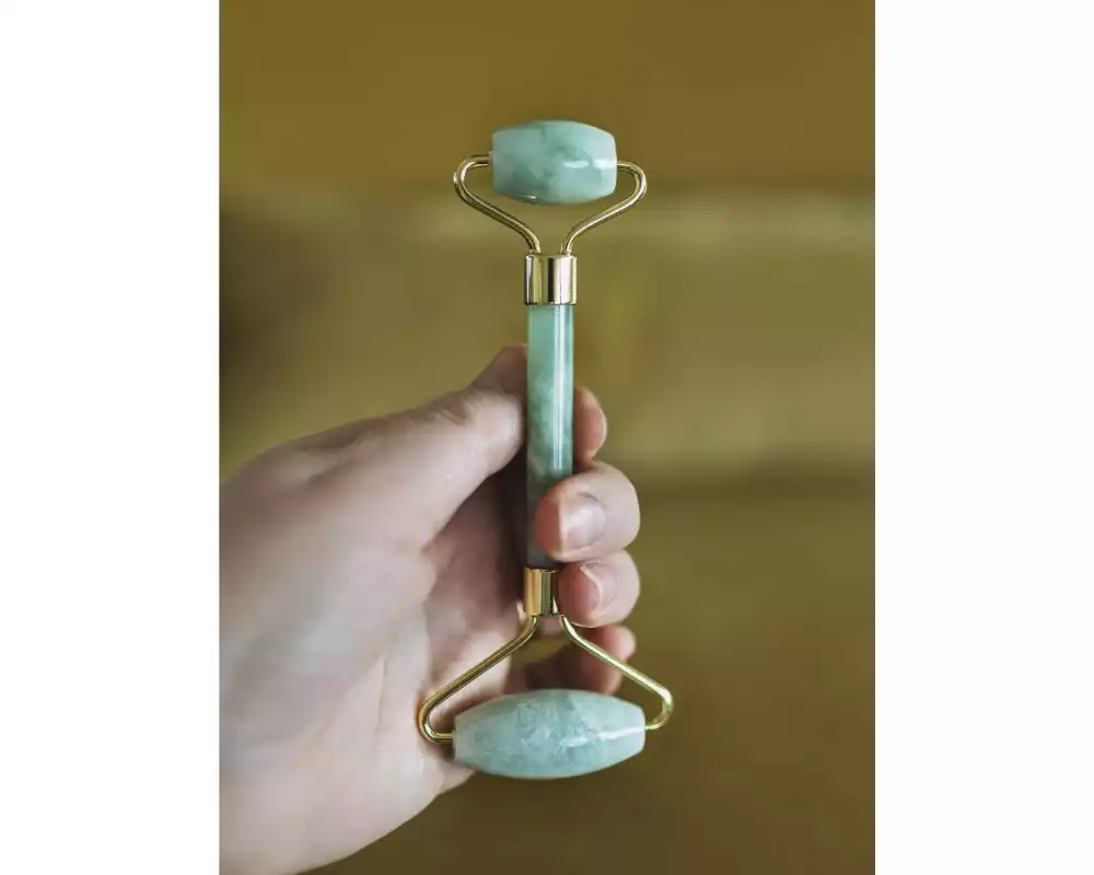 YÙ BEAUTY Jade Face Roller Jade-Gesichtsroller zur Lymphdrainage