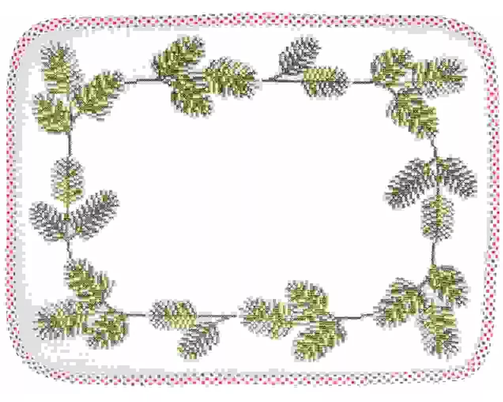 Stickpackung Gezählter Kreuzstich, Eckige Platzsets, Tannenzweige