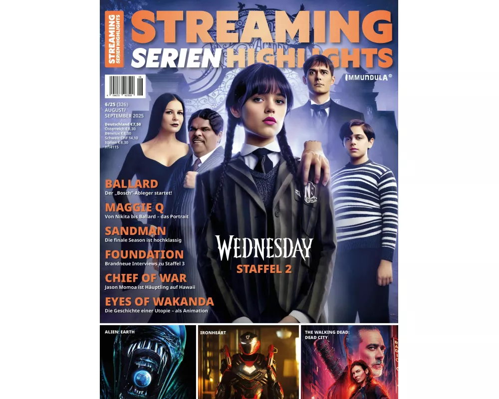 STREAMING SERIEN HIGHLIGHTS. Ausgabe August/September 2025 (#326)