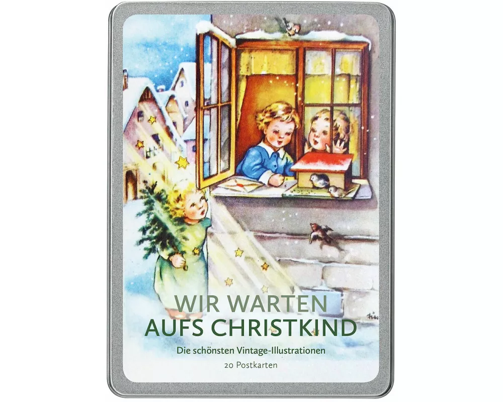 Wir warten aufs Christkind Postkarte VE 20