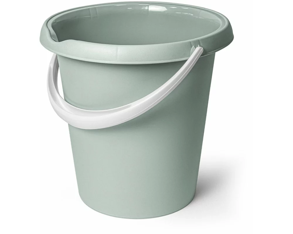 WeberHome Eimer 12L mit Ausguss & Griffmulde pastell-grün