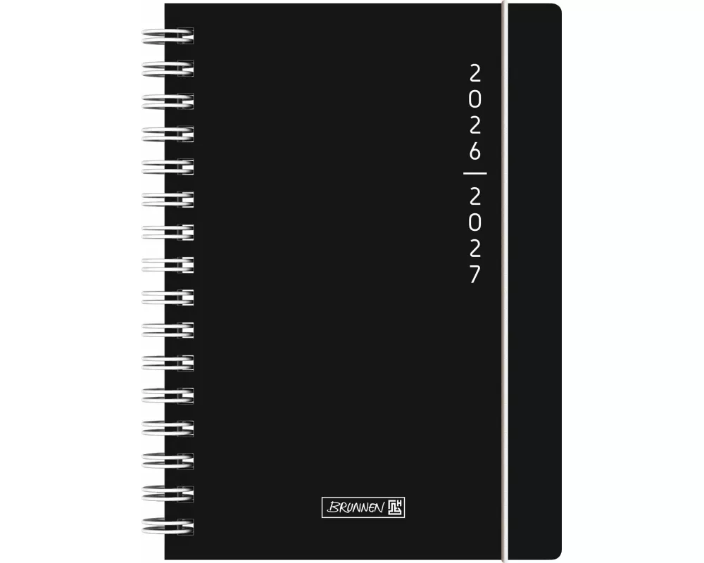 Schülerkalender 2026/2027 "Plain Black" | A5, Kunststoff