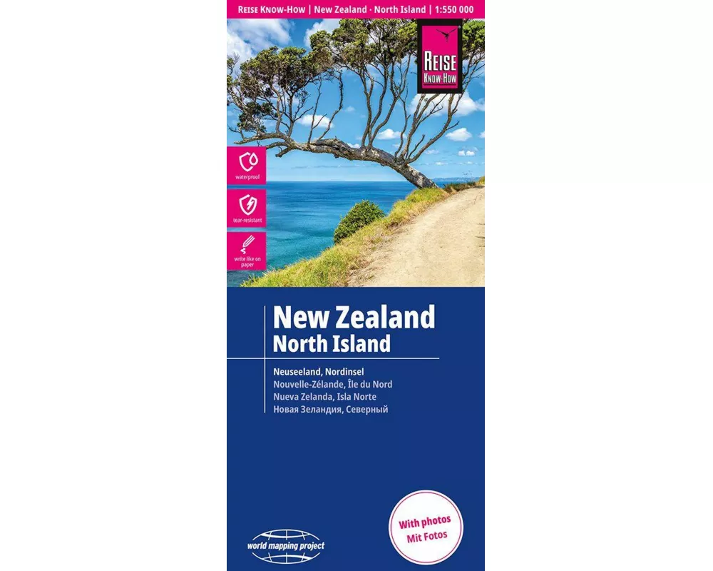 Reise Know-How Landkarte Neuseeland, Nordinsel | New Zealand, North Island (1:550.000)