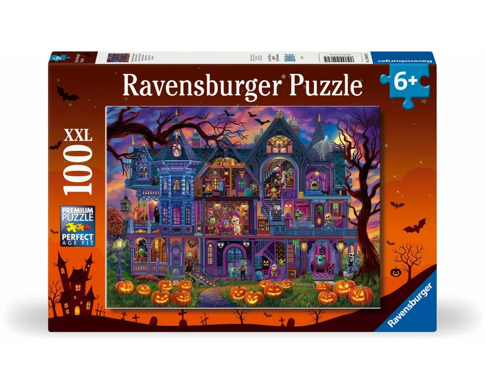 Kinderpuzzle 100 XXL Teile - Monsterhafte Hausparty