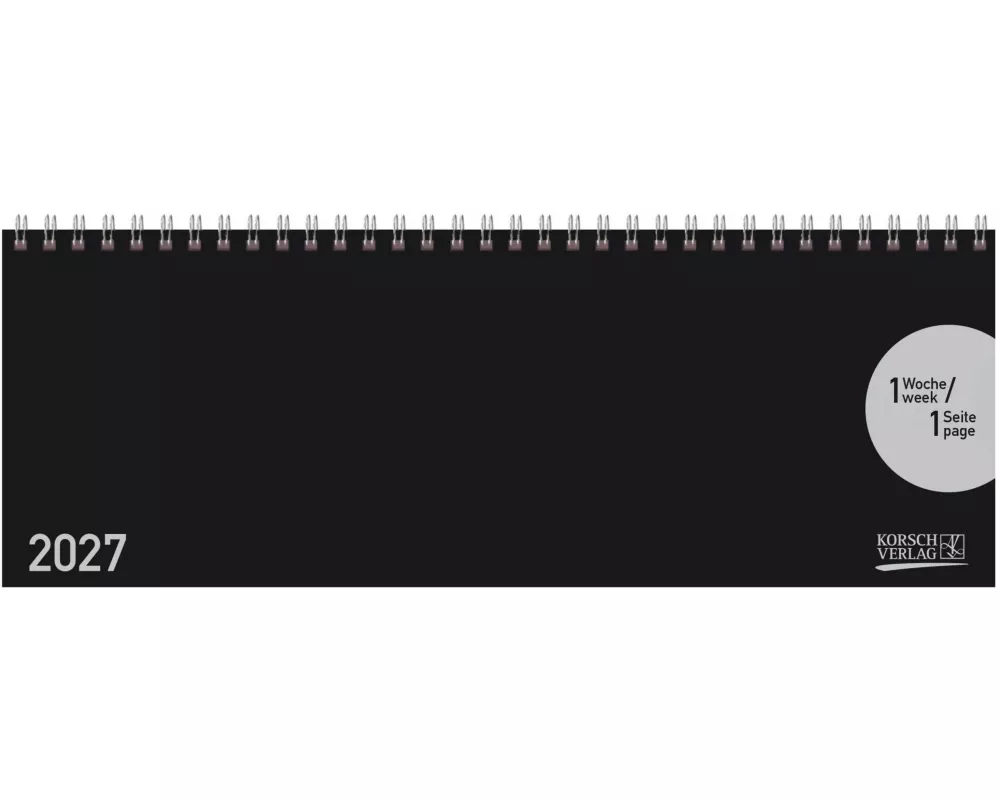 Tischquerkalender Classic Colourlux schwarz 2027