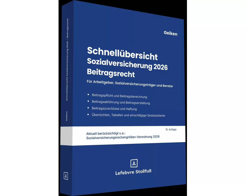 Schnellübersicht Sozialversicherung 2026 Beitragsrecht