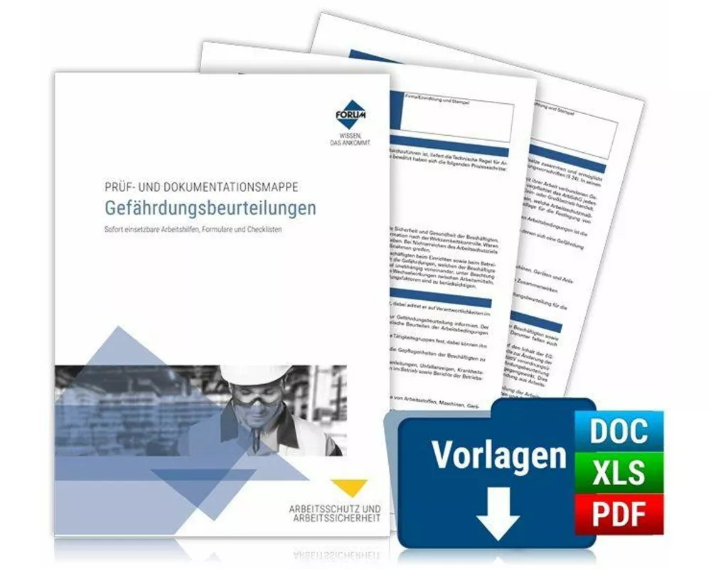 Prüf- und Dokumentationsmappe: Gefährdungsbeurteilungen
