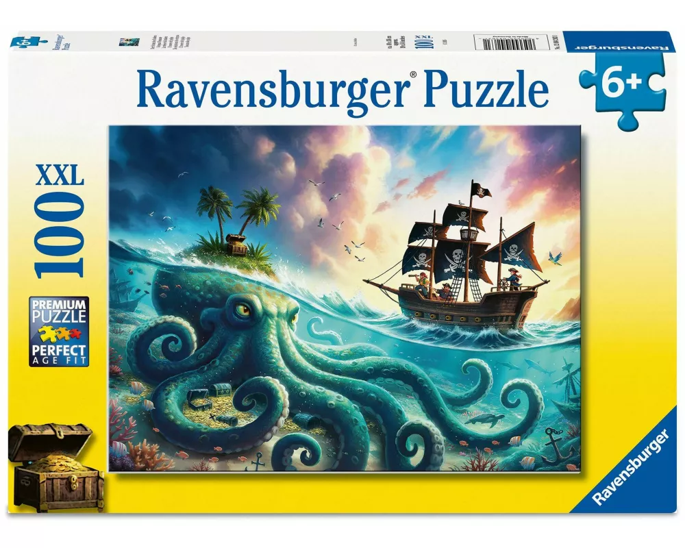 Kinderpuzzle 100 XXL Teile - Der Schatz des Kraken