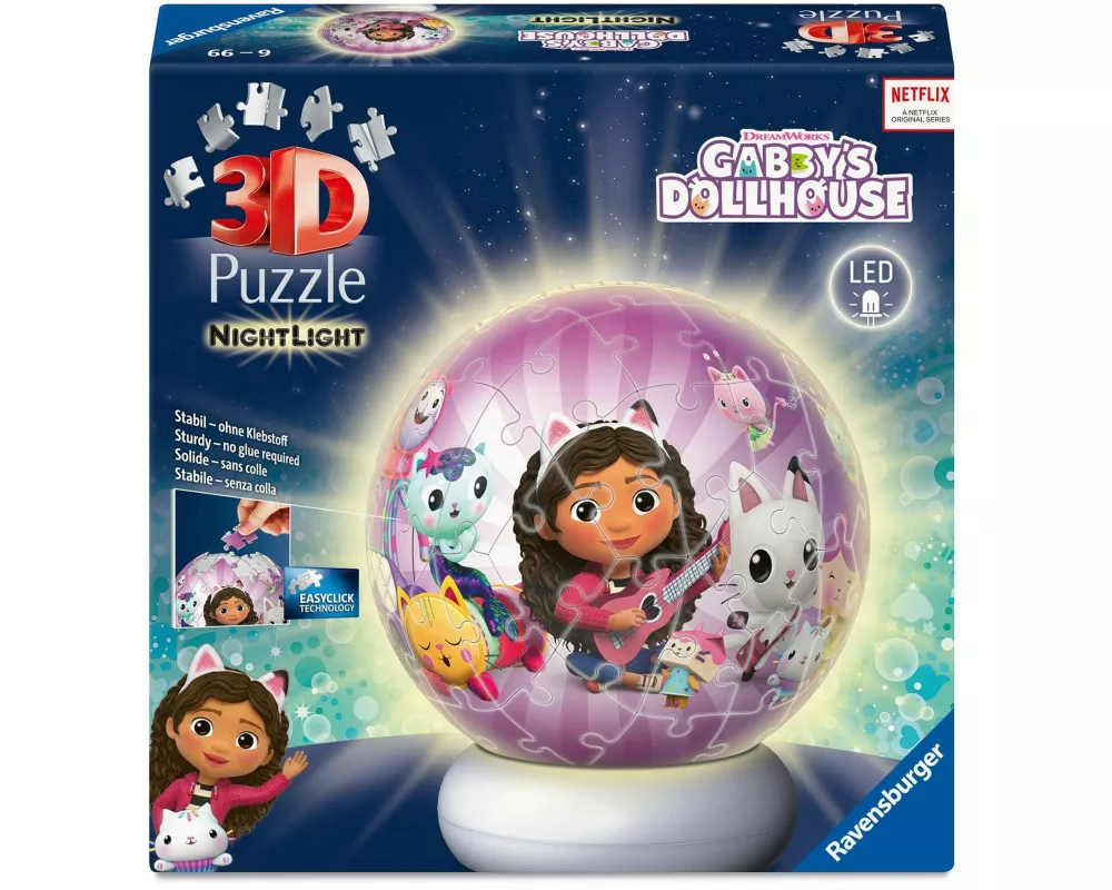 3D Puzzle-Ball Nachtlicht Gabby's Dollhouse
