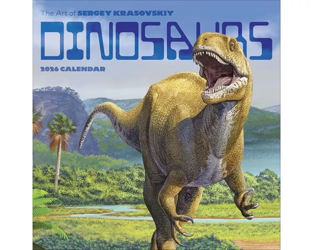 Dinosaurs: The Art of Sergey Krasovskiy 2026 Wall Calendar