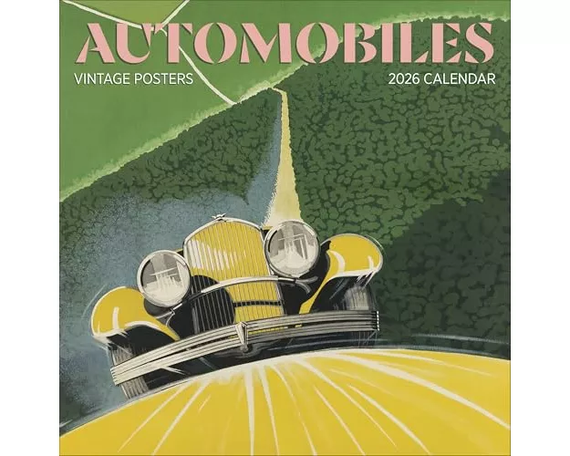 Automobiles: Vintage Posters 2026 Wall Calendar