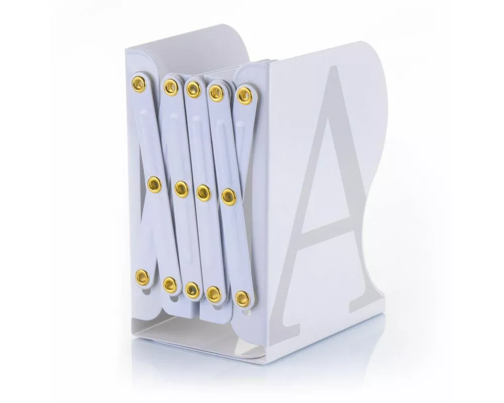 MyLibrary Flexibles A-Z Metall-Buchregal (weiß)