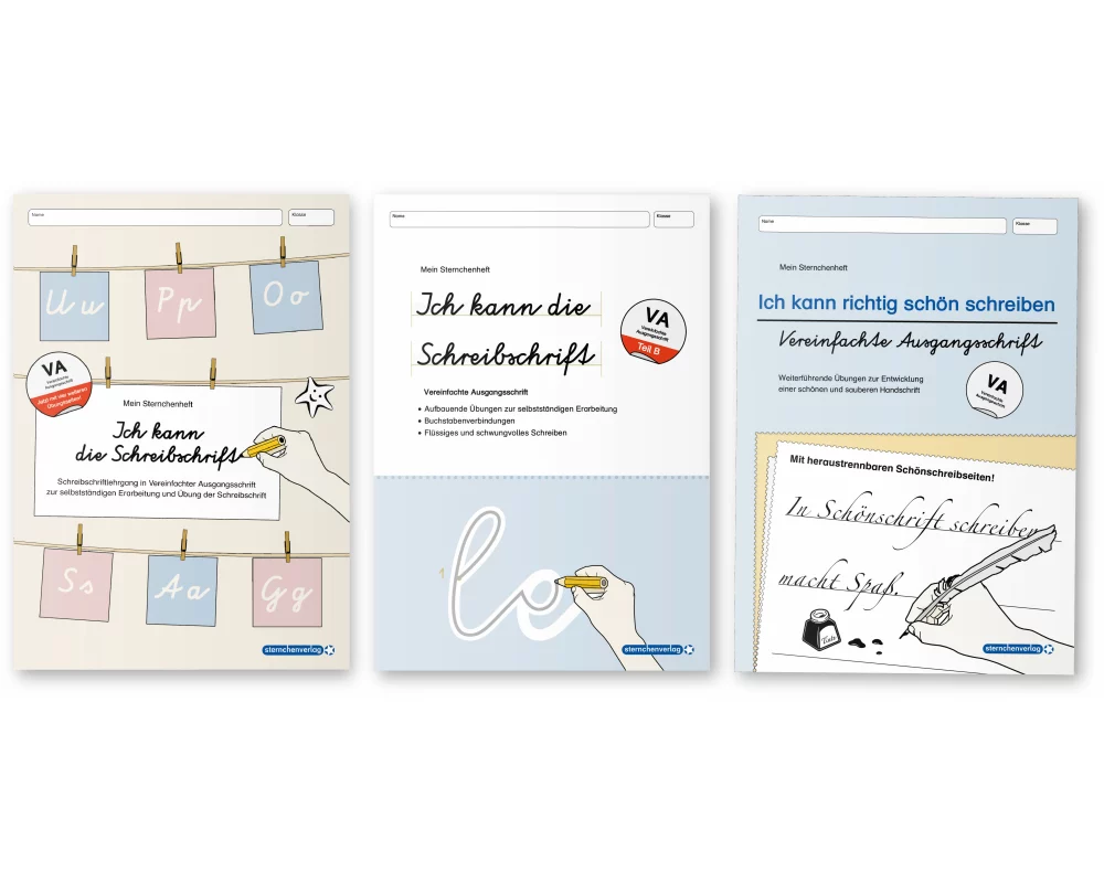 Ich kann die Schreibschrift + Übungsheft 1 und 2 - Vereinfachte Ausgangsschrift - 3 Hefte