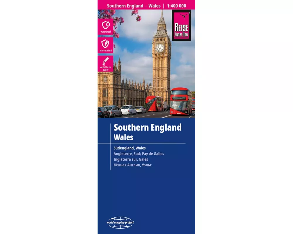 Reise Know-How Landkarte Südengland, Wales | Southern England, Wales (1:400.000)