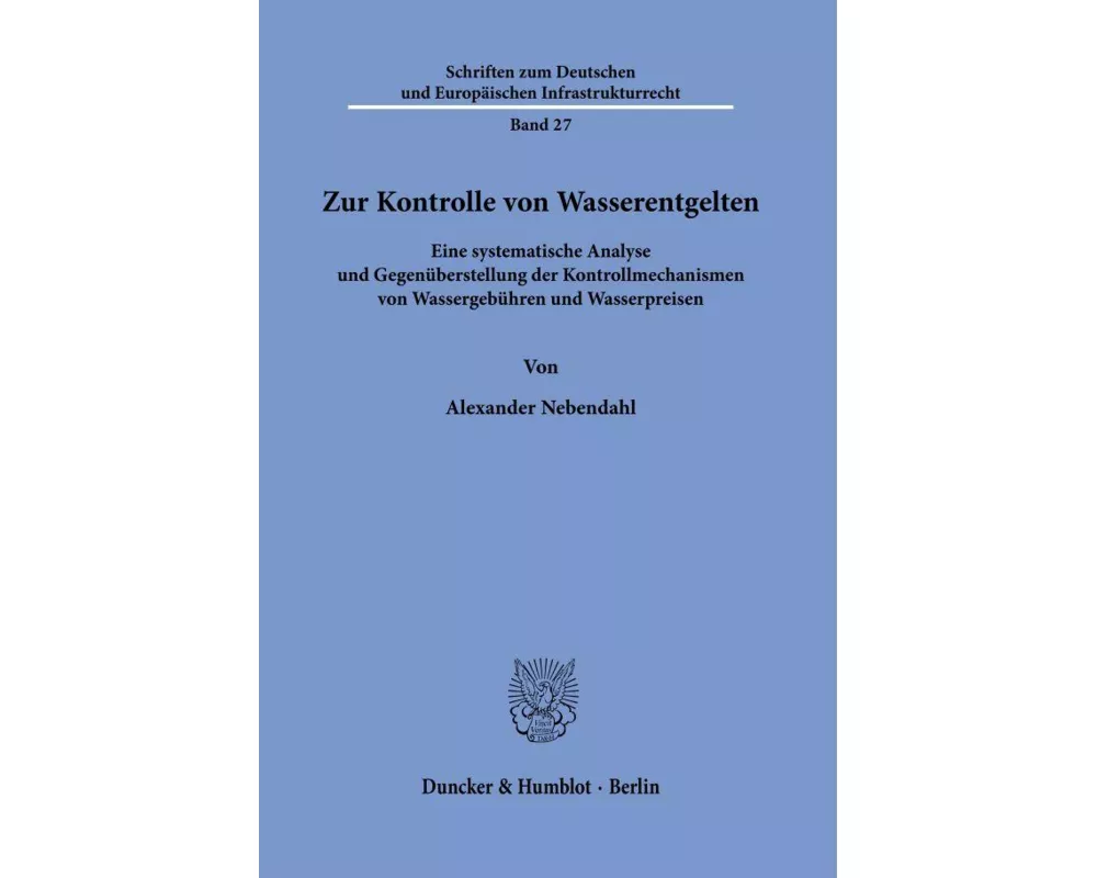 Zur Kontrolle von Wasserentgelten