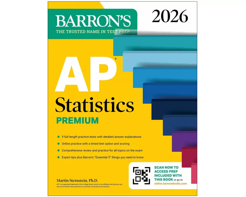 AP Statistics Premium, 2026: Prep Book with 9 Practice Tests + Comprehensive Review + Online Practice