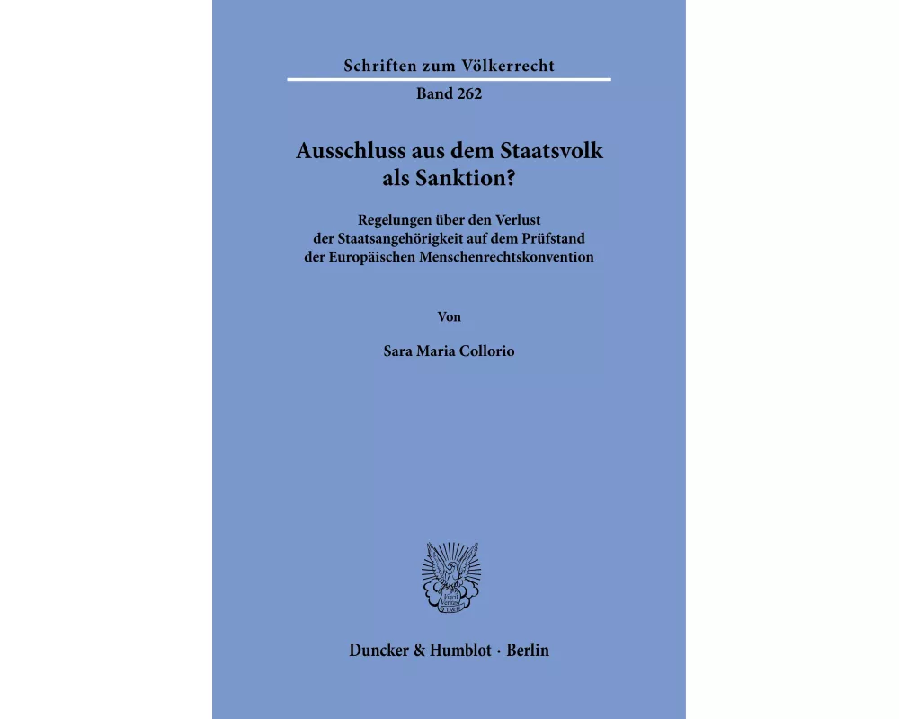 Ausschluss aus dem Staatsvolk als Sanktion?