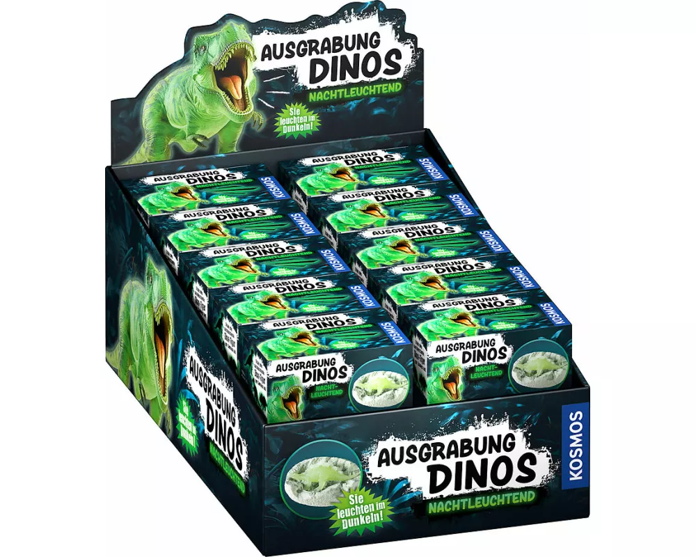 Ausgrabung Nachtleuchtende Dinos (20 Ex. im Display)