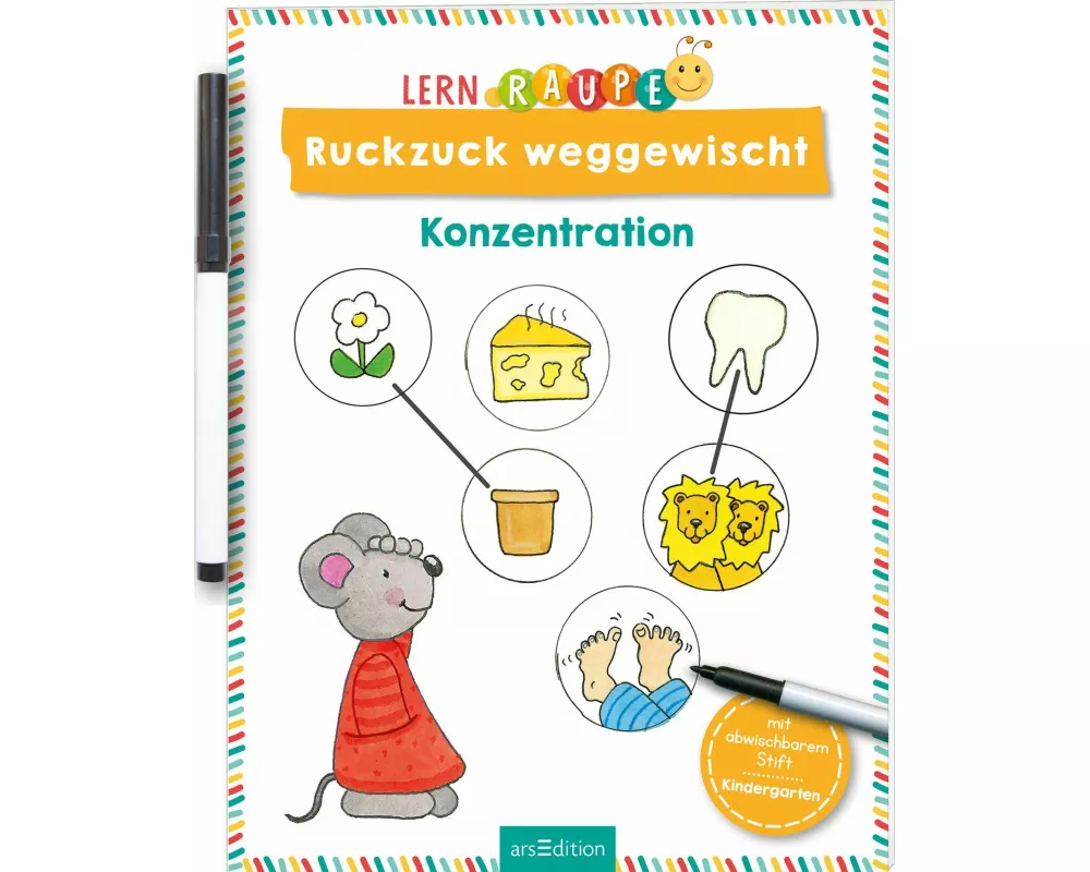 Lernraupe – Ruckzuck weggewischt! Konzentration