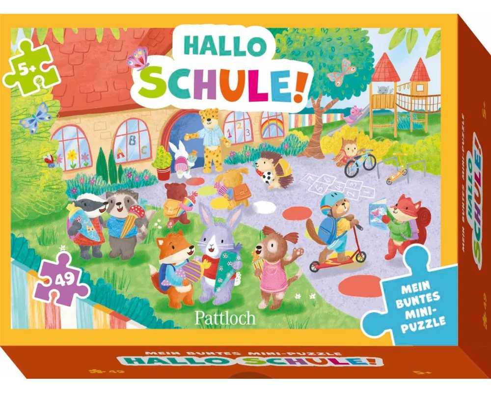 Mein buntes Mini-Puzzle – Hallo Schule!